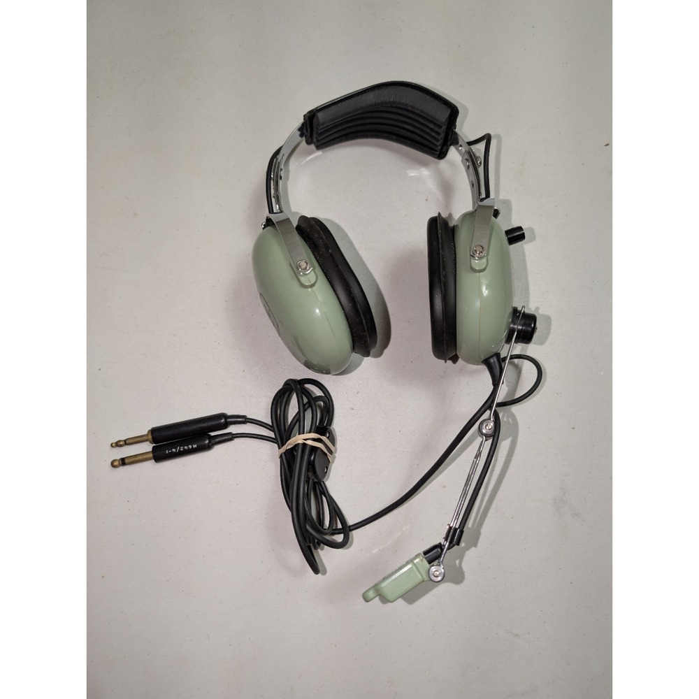 David‎ Clark Company Inc H1-20 Aviation Headset M-4 Mic Parts Repair Untested